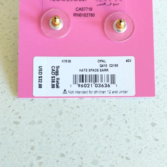 ✨NEW Kate Spade Opal Glitter Earrings - Picture 5 of 5